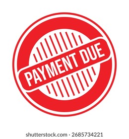 Vector de sello de goma de pago debido