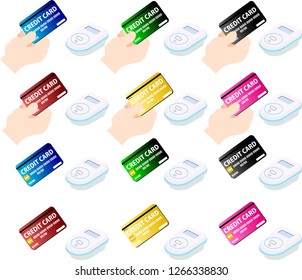Payment of electronic money by Gradation Credit card set