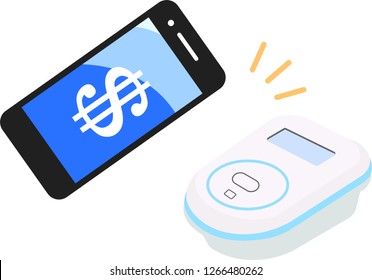 Payment of electronic money by smartphone
