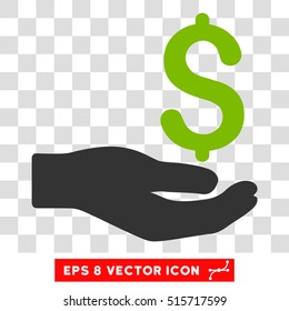 Payment EPS vector pictogram. Illustration style is flat iconic bicolor eco green and gray symbol.