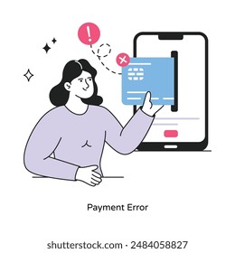 Payment Error abstract concept vector in a flat style stock illustration