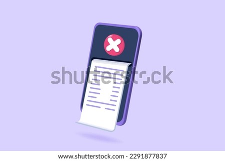 Payment error concept. 3d realistic vector illustration.