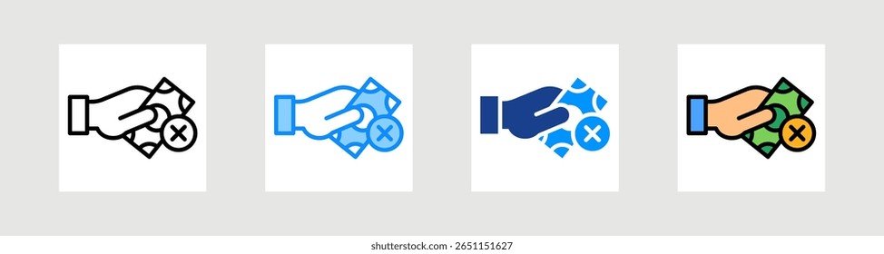 Payment Error Icon Collection Set Multiple Style