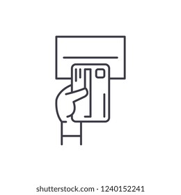 Payment of expenses line icon concept. Payment of expenses vector linear illustration, symbol, sign