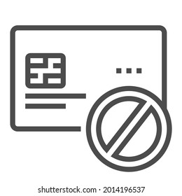 Payment Failed, Square Line Vector Icon