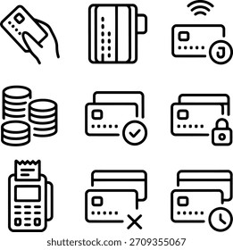 Payment and finance icons Vector