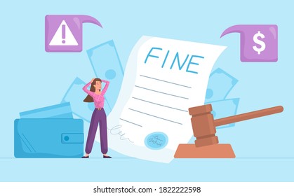 Payment of a fine with legal document