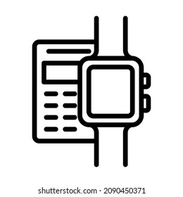 payment flat line icon. Contactless wireless pay sign logo. Outline sign for mobile concept and web design, store.