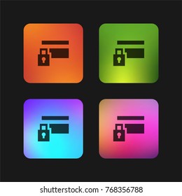 Payment four color gradient app icon design