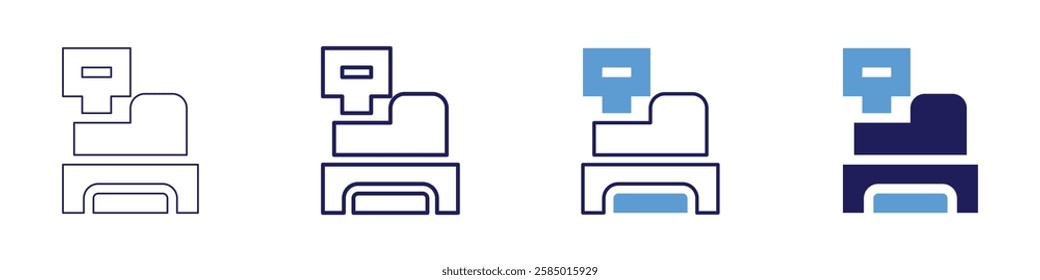 Payment gateway configuration icon in 4 different styles. Thin Line, Line, Bold Line, Duotone. Duotone style. Editable stroke.