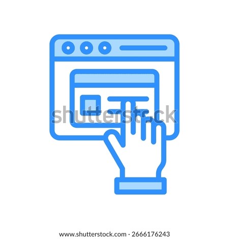 Payment Gateway Icon Blue Color Vector Illustration