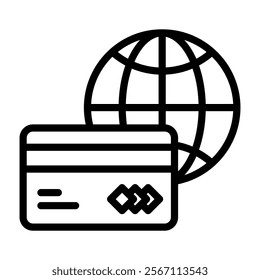 Payment Gateway Icon Lineal Style Vector Illustration