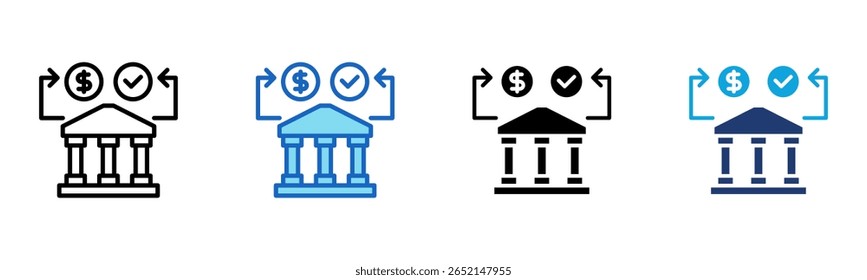 Ícone do Gateway de Pagamento Ilustração de Vetor com Vários Estilos