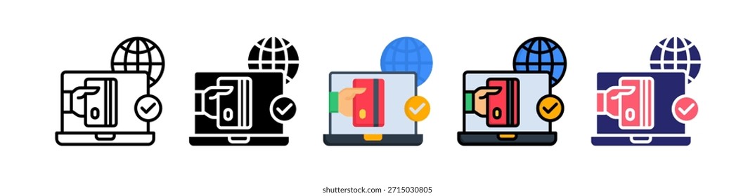 Payment Gateway Multiple Style Icon Set Collection..