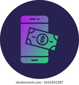 Payment Glyph Circle Gradient Icon