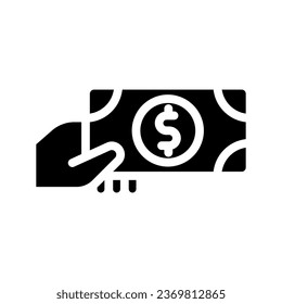payment glyph icon illustration vector graphic. Simple element illustration vector graphic, suitable for app, websites, and presentations isolated on white background