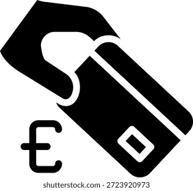 Vector de ilustración de icono de glifo de pago