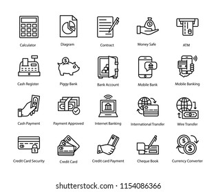 
Payment Glyph Icons Set
