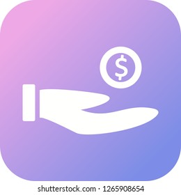 Payment glyph round corner multi color gradient BG