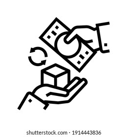 payment for goods line icon vector. payment for goods sign. isolated contour symbol black illustration
