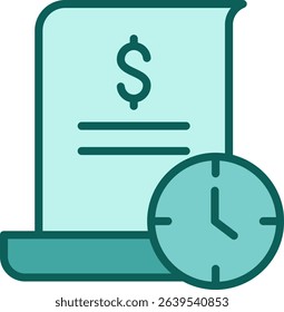 Payment History Icon Solid Vector Illustration