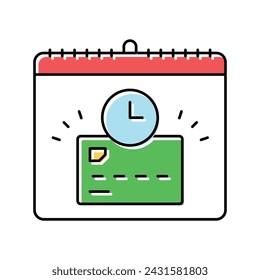 payment holiday color icon vector. payment holiday sign. isolated symbol illustration