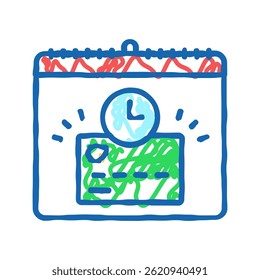 payment holiday doodle icon sketch vector. payment holiday sign. isolated symbol illustration