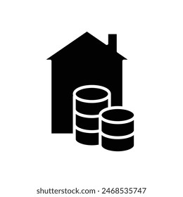 payment of house credit solid icon vector design good for website and mobile app