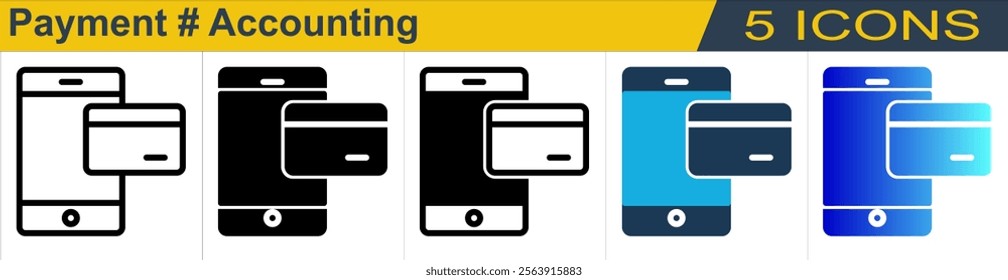 Payment icon with 5 styles (outline, solid, mixed, duotone and solid gradient)