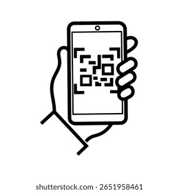 payment icon with barcode. barcode scanning icon. barcode scanning illustration. purchase via barcode