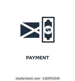 Payment icon. Black filled vector illustration. Payment symbol on white background. Can be used in web and mobile.