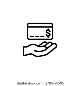 Payment icon  in black line style icon, style isolated on white background