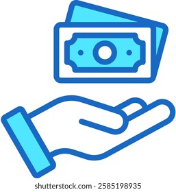 Payment Icon Blue Color Vector Illustration