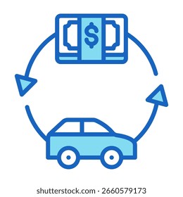 Payment Icon Blue Vector Illustration