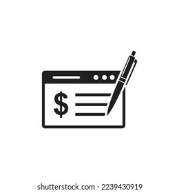 Zahlungssymbol, Finanzsymbol, Vektorgrafik