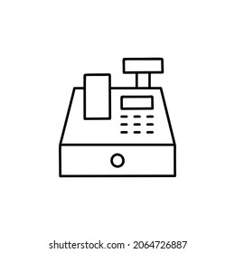 payment icon  in flat black line style, isolated on white 