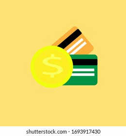 icono de pago, diseño plano para empresas o finanzas