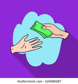 Payment icon in flate style isolated on white background. Supermarket symbol stock vector illustration.