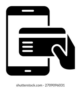 Ilustración vectorial de diseño de glifo de icono de pago