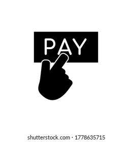payment icon with glyph style vector for your web design, logo, UI. illustration