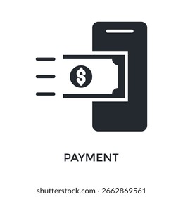 Estilo de glifo de icono de pago. Ilustración vectorial Para El Diseño gráfico
