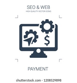 payment icon. high quality filled payment icon on white background. from seo web collection flat trendy vector payment symbol. use for web and mobile