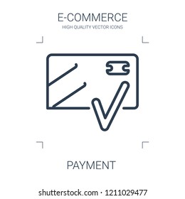 payment icon. high quality line payment icon on white background. from e commerce collection flat trendy vector payment symbol. use for web and mobile