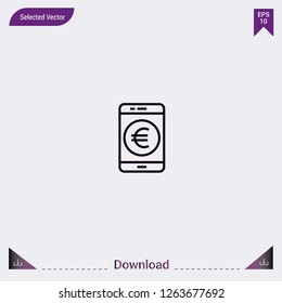 Payment icon isolated on grey background.Premium symbol for website design, mobile application, logo, ui.Vector illustration eps10.