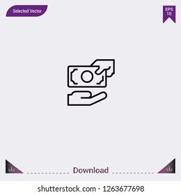 Payment icon isolated on grey background.Premium symbol for website design, mobile application, logo, ui.Vector illustration eps10.