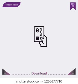 Payment icon isolated on grey background.Premium symbol for website design, mobile application, logo, ui.Vector illustration eps10.