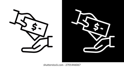 Payment Icon Of Line Black And White Style