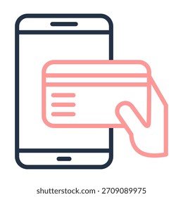 Ilustración vectorial de diseño de color de línea de icono de pago