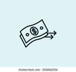 Payment icon line isolated on clean background. Payment icon concept drawing icon line in modern style. Vector illustration for your web site mobile logo app UI design.