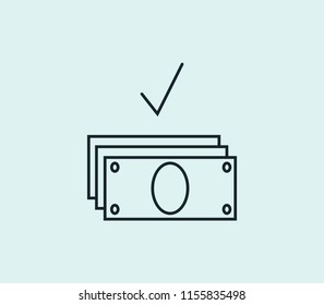 Payment icon line isolated on clean background. Payment icon concept drawing icon line in modern style. Vector illustration for your web mobile logo app UI design.